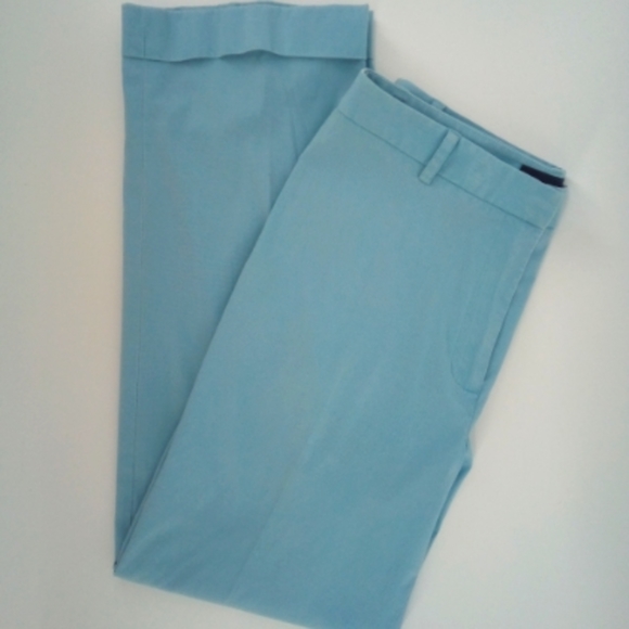 Ann Taylor Petites 2P Light Blue Trouser Pants Cotton Blend - Picture 1 of 12